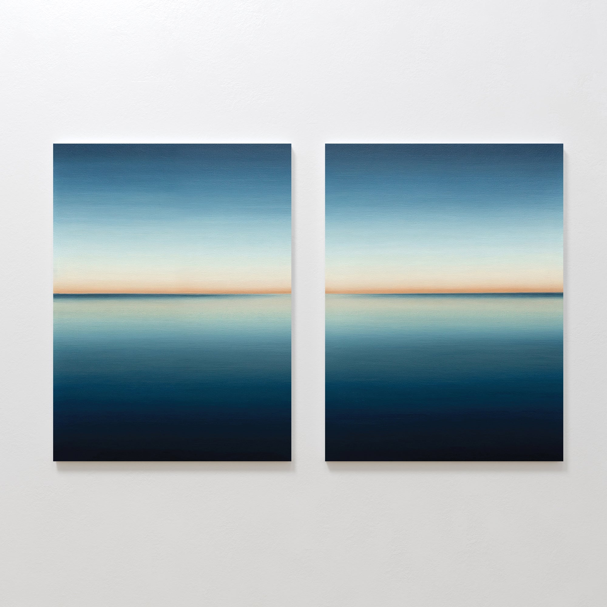 Whispers of the Tide – Set of 2 Canvas Prints set of 2 – neutral-toned coastal canvas wall art by Aspire Prints