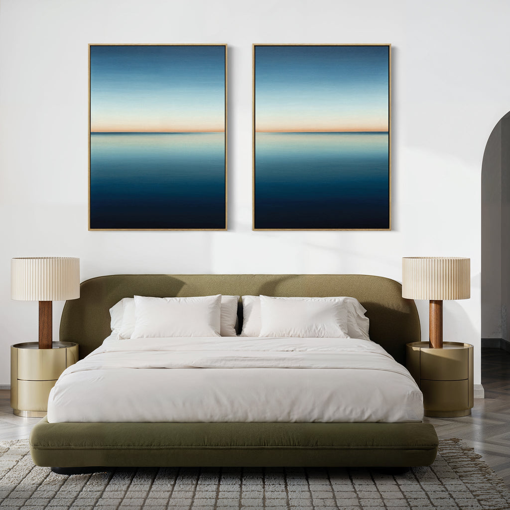 Whispers of the Tide – Set of 2 Canvas Prints set of 2 – neutral-toned coastal canvas wall art by Aspire Prints