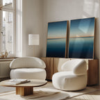 Whispers of the Tide – Set of 2 Canvas Prints set of 2 – neutral-toned coastal canvas wall art by Aspire Prints