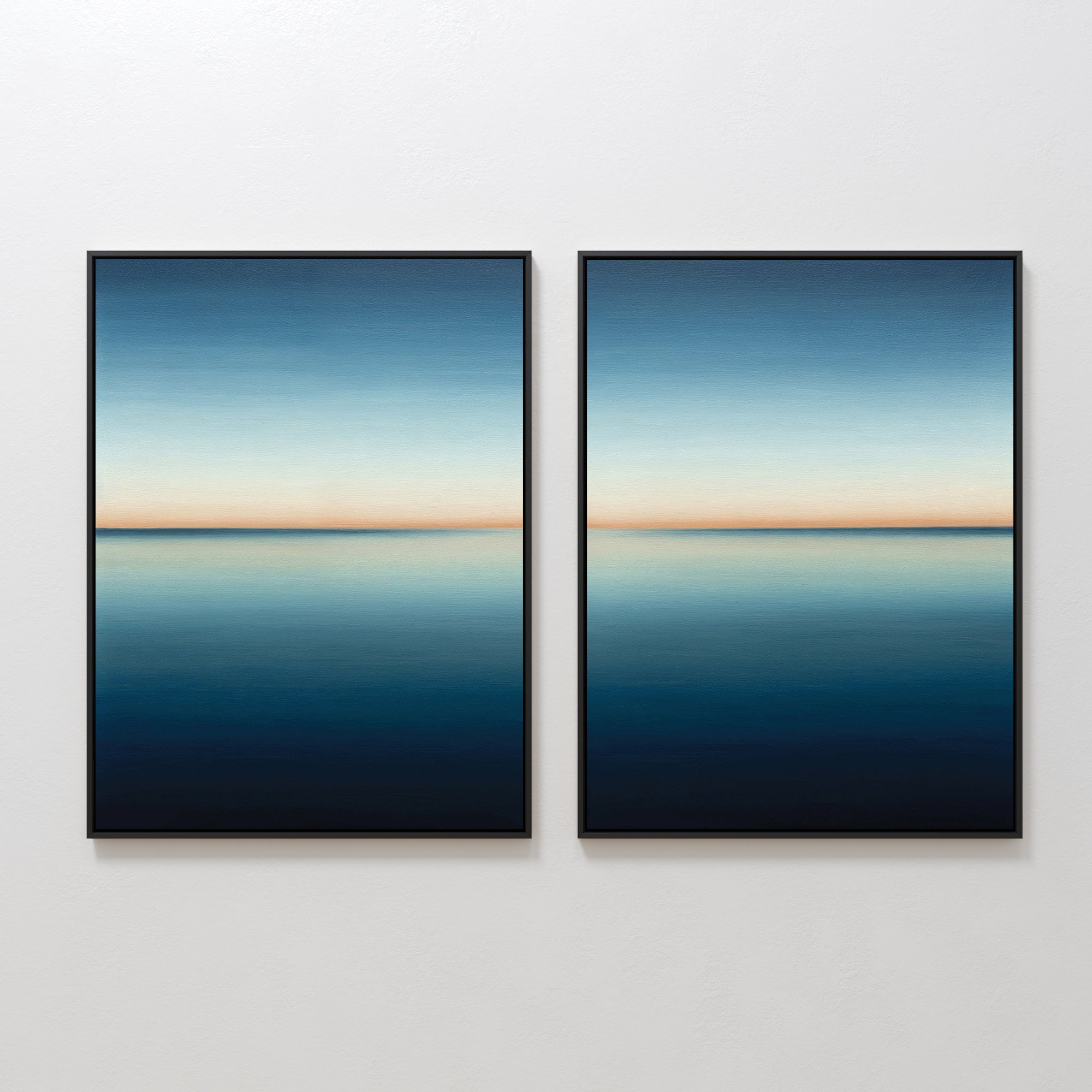 Whispers of the Tide – Set of 2 Canvas Prints set of 2 – neutral-toned coastal canvas wall art by Aspire Prints