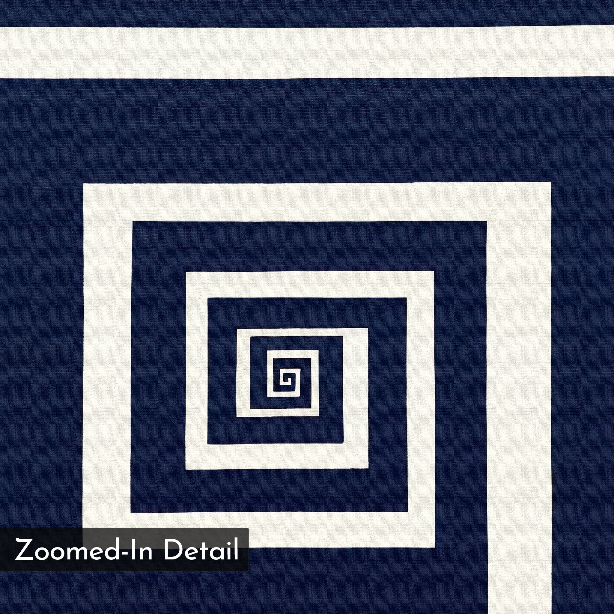 Spiral Into Indigo – blue abstract canvas wall art print by Aspire Prints