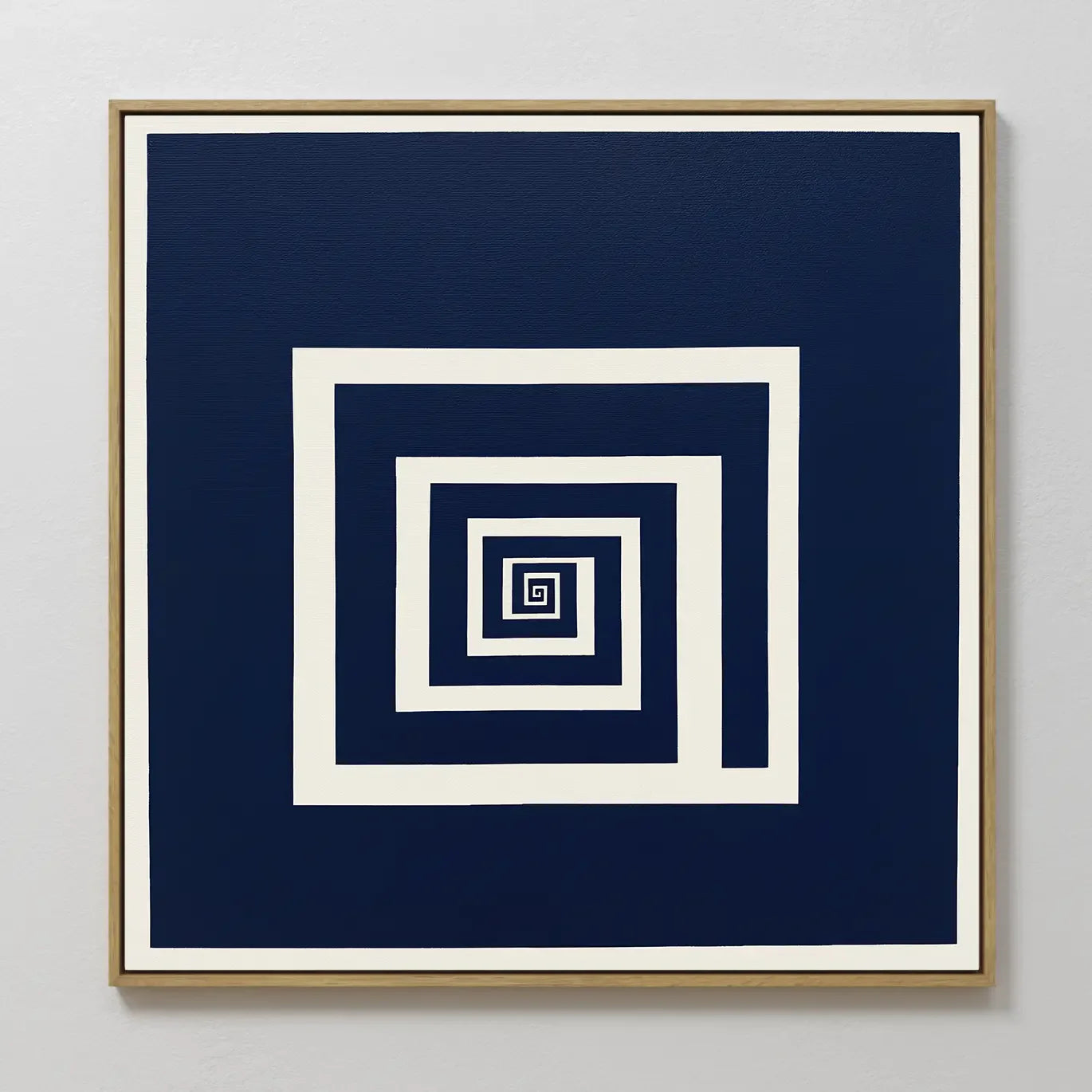 Spiral Into Indigo – blue abstract canvas wall art print by Aspire Prints