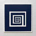 Spiral Into Indigo – blue abstract canvas wall art print by Aspire Prints