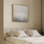 Where the Light Carries Them – black and white coastal canvas wall art print by Aspire Prints