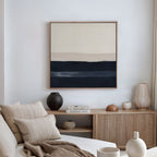Whispers of the Tideline – neutral-toned abstract canvas wall art print by Aspire Prints