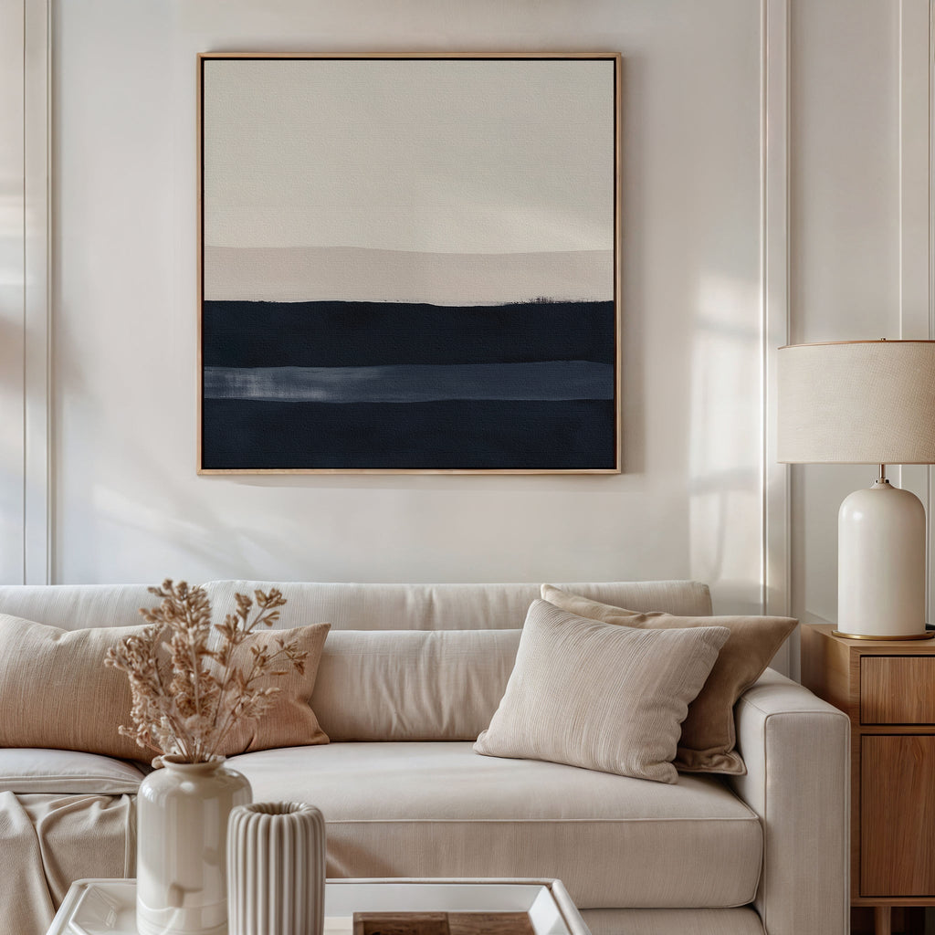 Whispers of the Tideline – neutral-toned abstract canvas wall art print by Aspire Prints
