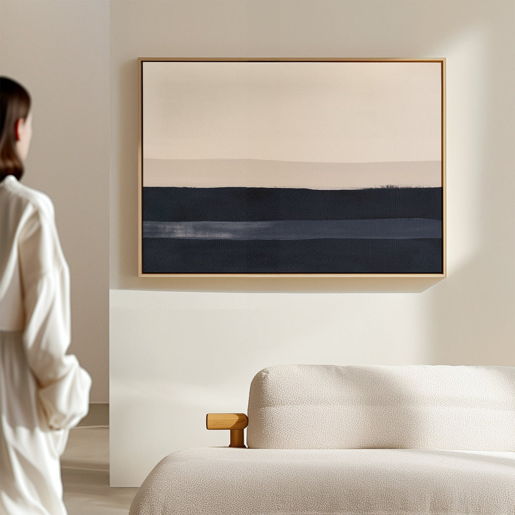 Whispers at Twilight – blue abstract canvas wall art print by Aspire Prints