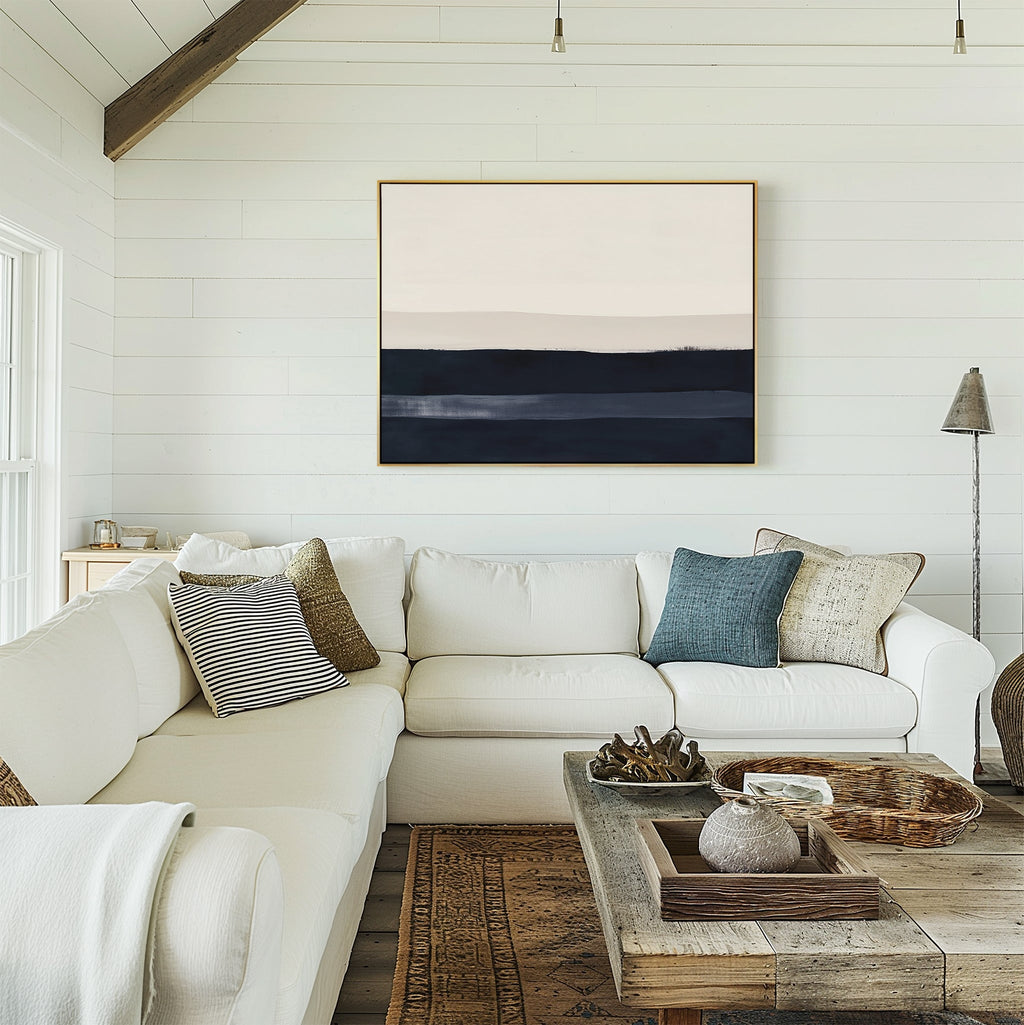 Whispers at Twilight – blue abstract canvas wall art print by Aspire Prints