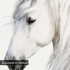 Whispering Mane at First Light – neutral-toned vintage canvas wall art print by Aspire Prints
