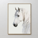 Whispering Mane at First Light – neutral-toned vintage canvas wall art print by Aspire Prints