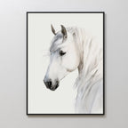 Whispering Mane at First Light – neutral-toned vintage canvas wall art print by Aspire Prints