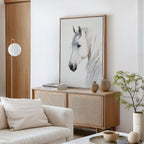 Whispering Mane at First Light – neutral-toned vintage canvas wall art print by Aspire Prints