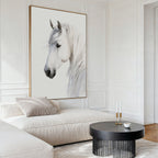 Whispering Mane at First Light – neutral-toned vintage canvas wall art print by Aspire Prints