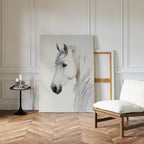 Whispering Mane at First Light – neutral-toned vintage canvas wall art print by Aspire Prints