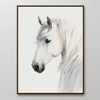 Whispering Mane at First Light – neutral-toned vintage canvas wall art print by Aspire Prints