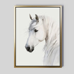 Whispering Mane at First Light – neutral-toned vintage canvas wall art print by Aspire Prints