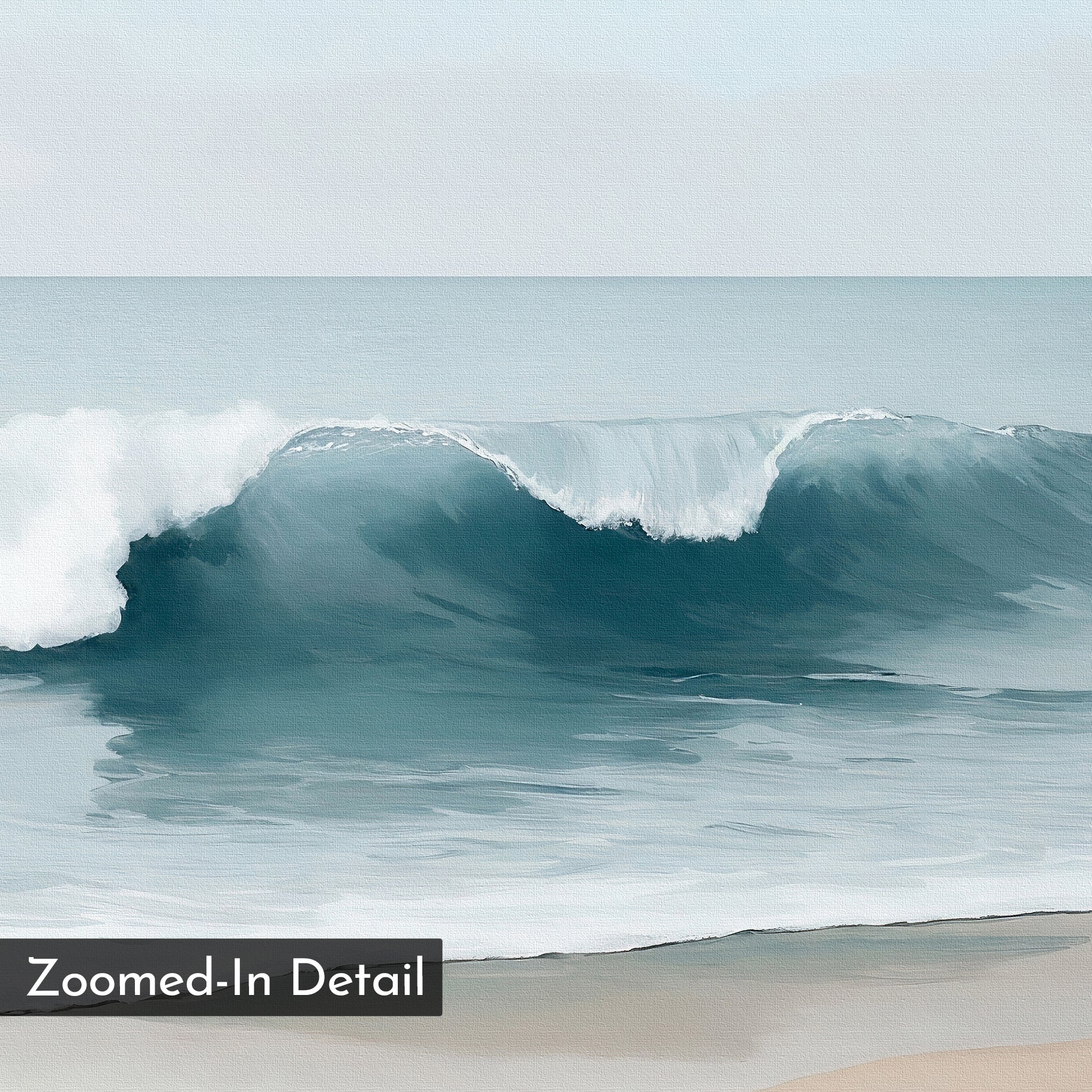 Whispers of the Shore – blue coastal canvas wall art print by Aspire Prints