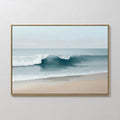 Whispers of the Shore – blue coastal canvas wall art print by Aspire Prints