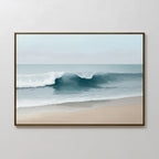 Whispers of the Shore – blue coastal canvas wall art print by Aspire Prints