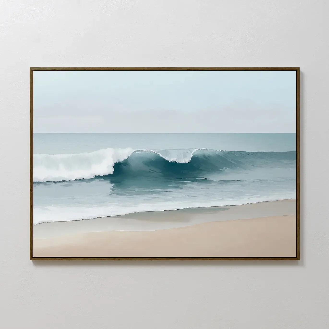Whispers of the Shore – blue coastal canvas wall art print by Aspire Prints