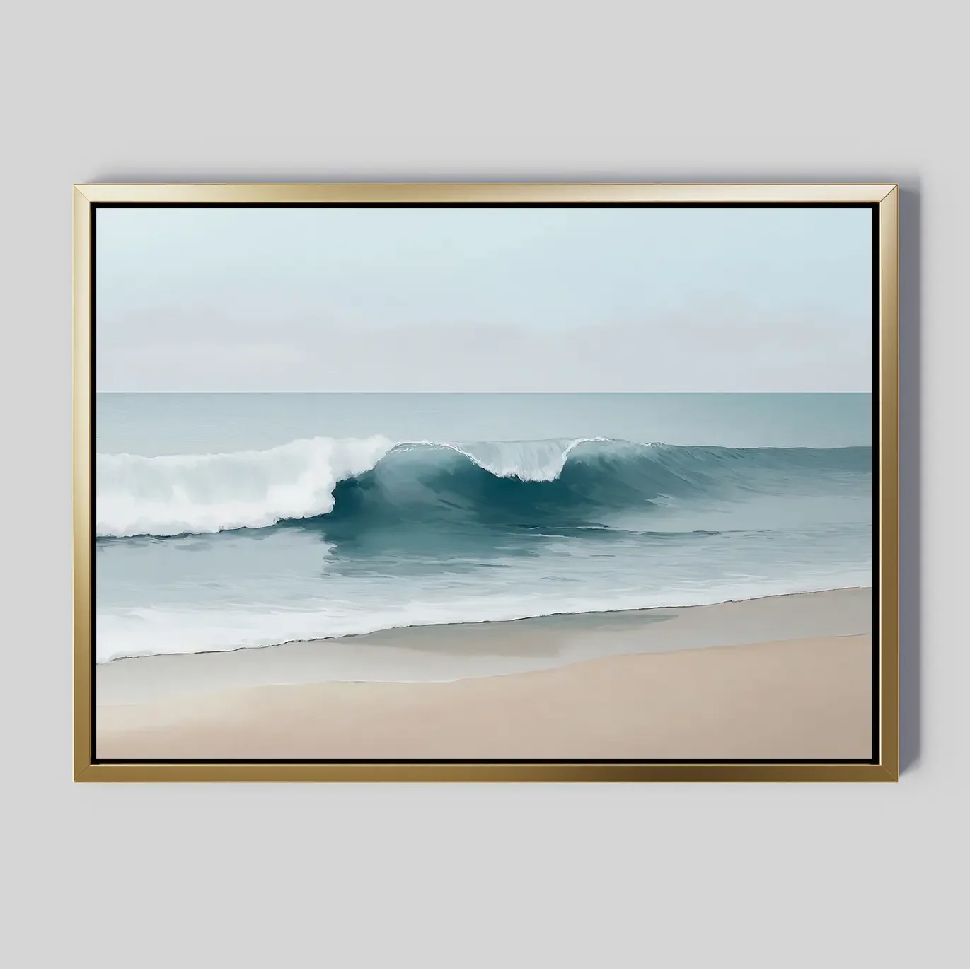 Whispers of the Shore – blue coastal canvas wall art print by Aspire Prints