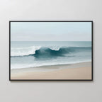 Whispers of the Shore – blue coastal canvas wall art print by Aspire Prints