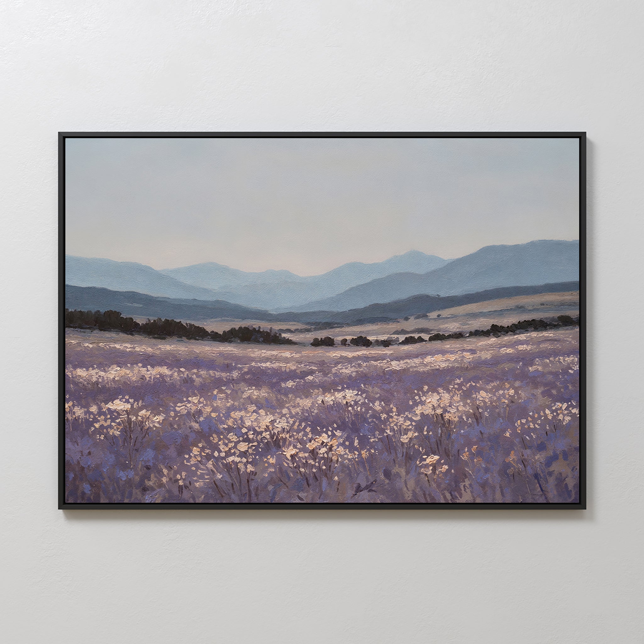 Whispers of the Lavender Hills – neutral-toned vintage canvas wall art print by Aspire Prints