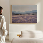 Whispers of the Lavender Hills – neutral-toned vintage canvas wall art print by Aspire Prints