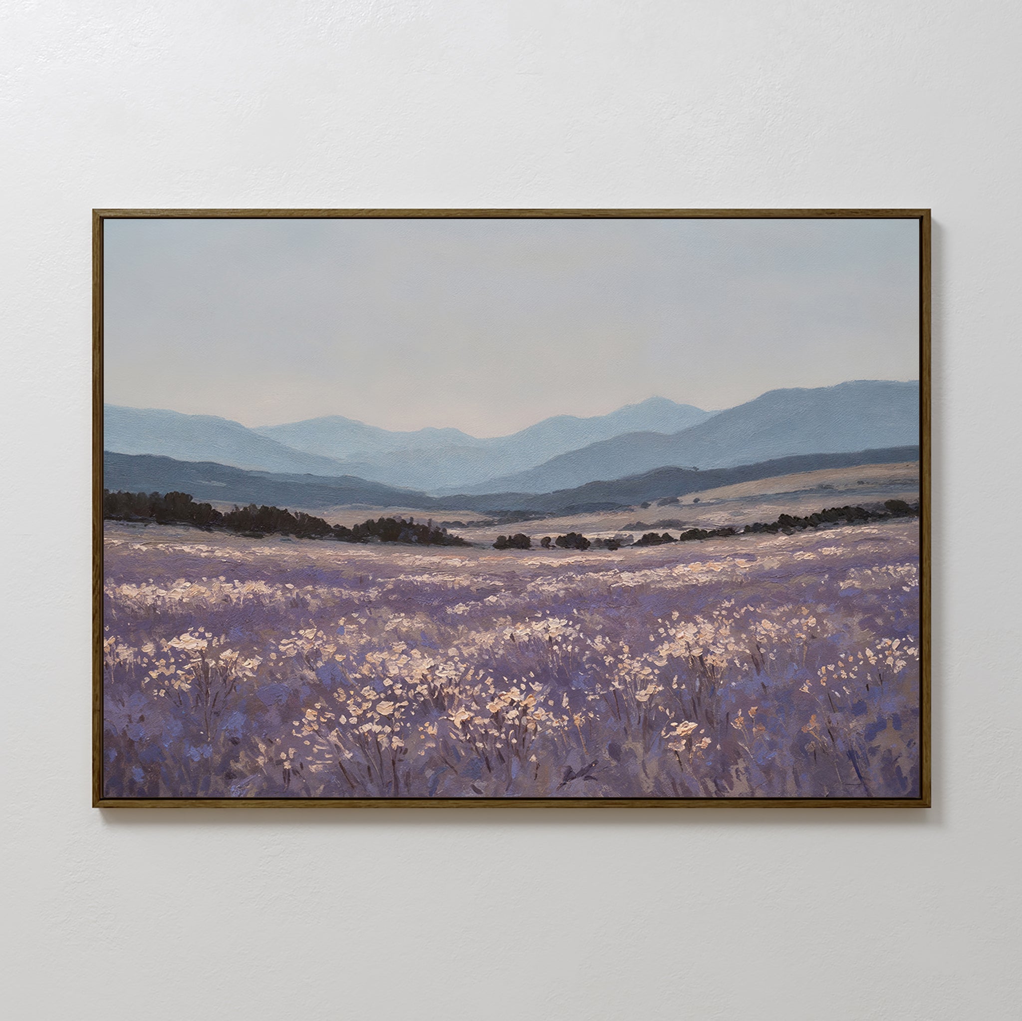 Whispers of the Lavender Hills – neutral-toned vintage canvas wall art print by Aspire Prints