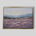 Whispers of the Lavender Hills – neutral-toned vintage canvas wall art print by Aspire Prints