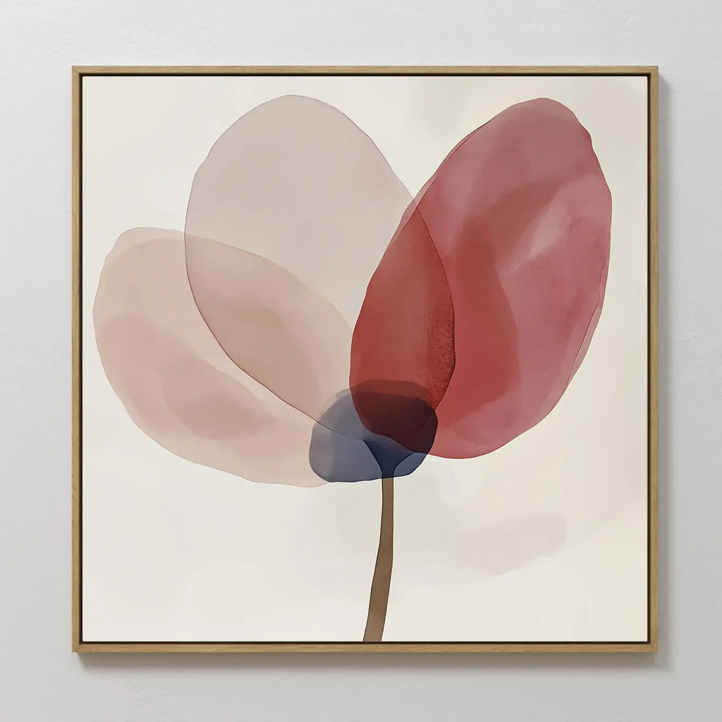 Whispered Petals at Dawn – blush pink botanical canvas wall art print by Aspire Prints