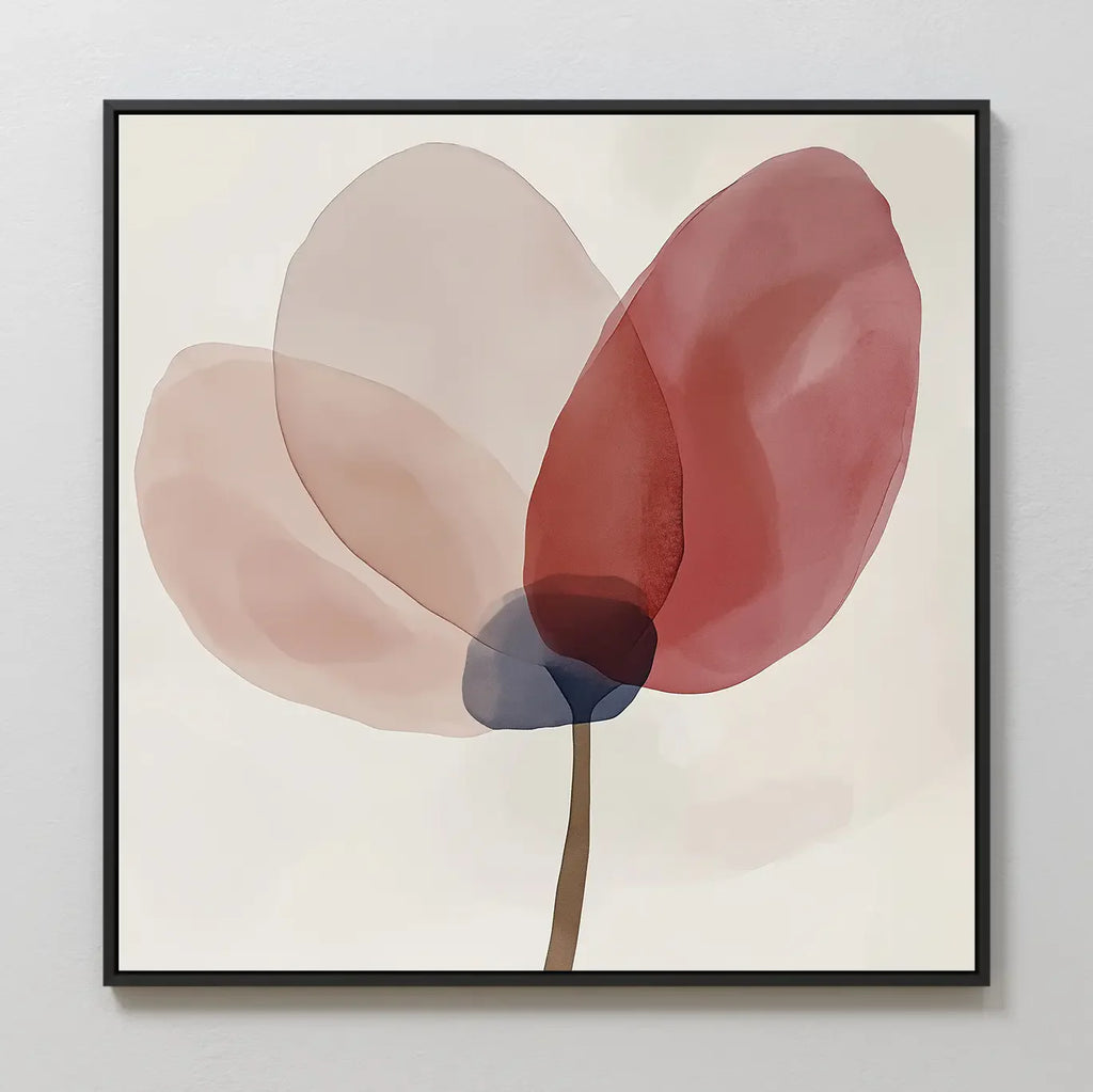 Whispered Petals at Dawn – blush pink botanical canvas wall art print by Aspire Prints