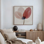 Whispered Petals at Dawn – blush pink botanical canvas wall art print by Aspire Prints