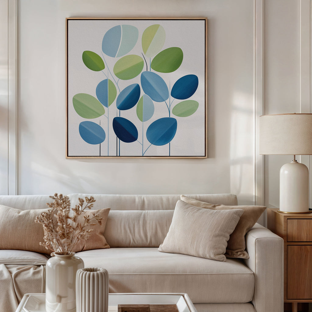 Whispers in Bloom – neutral-toned botanical canvas wall art print by Aspire Prints