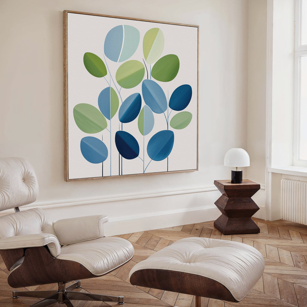 Whispers in Bloom – neutral-toned botanical canvas wall art print by Aspire Prints