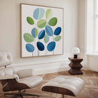 Whispers in Bloom – neutral-toned botanical canvas wall art print by Aspire Prints