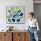 Whispers in Bloom – neutral-toned botanical canvas wall art print by Aspire Prints