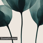Whispering Fronds in Teal – green botanical canvas wall art print by Aspire Prints
