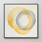 Citrus Whisper – golden yellow abstract canvas wall art print by Aspire Prints
