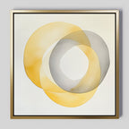 Citrus Whisper – golden yellow abstract canvas wall art print by Aspire Prints
