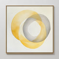 Citrus Whisper – golden yellow abstract canvas wall art print by Aspire Prints