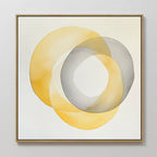 Citrus Whisper – golden yellow abstract canvas wall art print by Aspire Prints