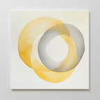 Citrus Whisper – golden yellow abstract canvas wall art print by Aspire Prints