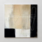 Whispers of Eclipse – black and white abstract canvas wall art print by Aspire Prints