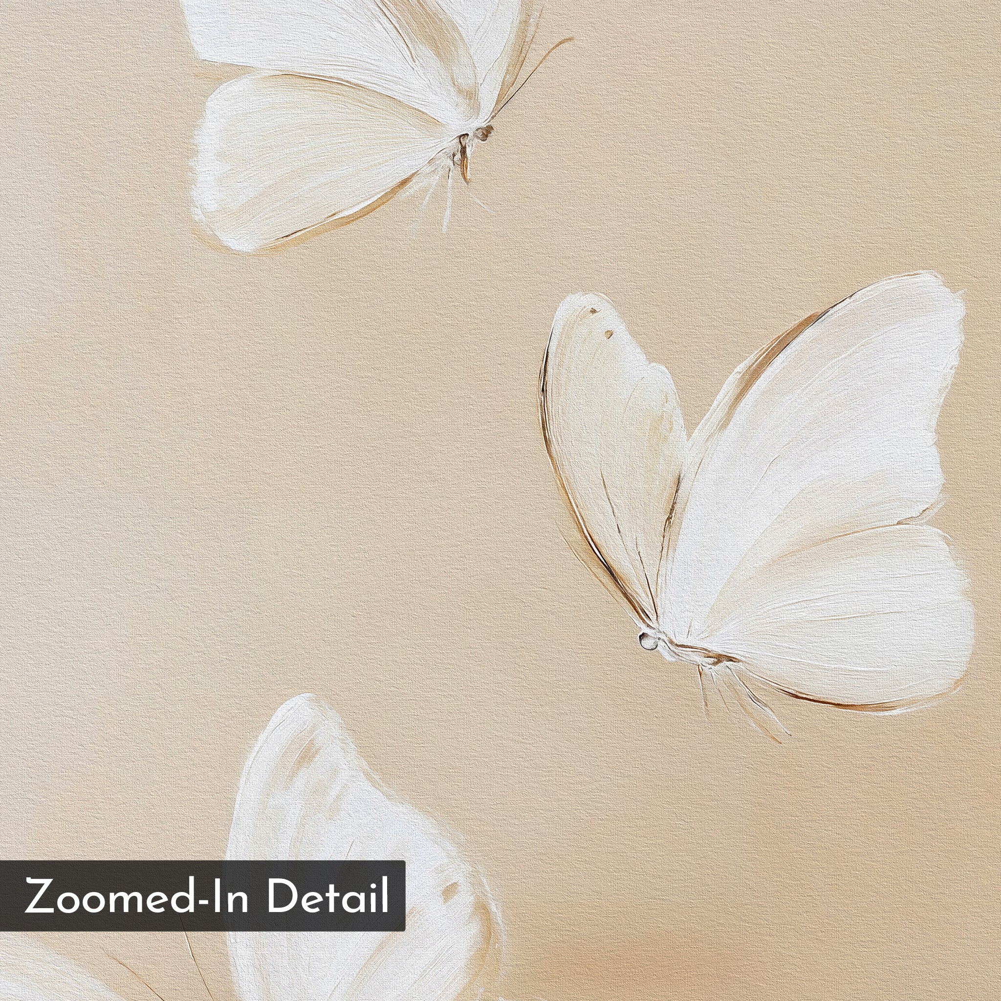 Whispers in Ivory – neutral-toned wildlife canvas wall art print by Aspire Prints