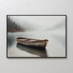 Whisper of the Still Lake – earthy brown vintage canvas wall art print by Aspire Prints