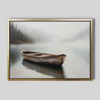 Whisper of the Still Lake – earthy brown vintage canvas wall art print by Aspire Prints