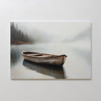 Whisper of the Still Lake – earthy brown vintage canvas wall art print by Aspire Prints