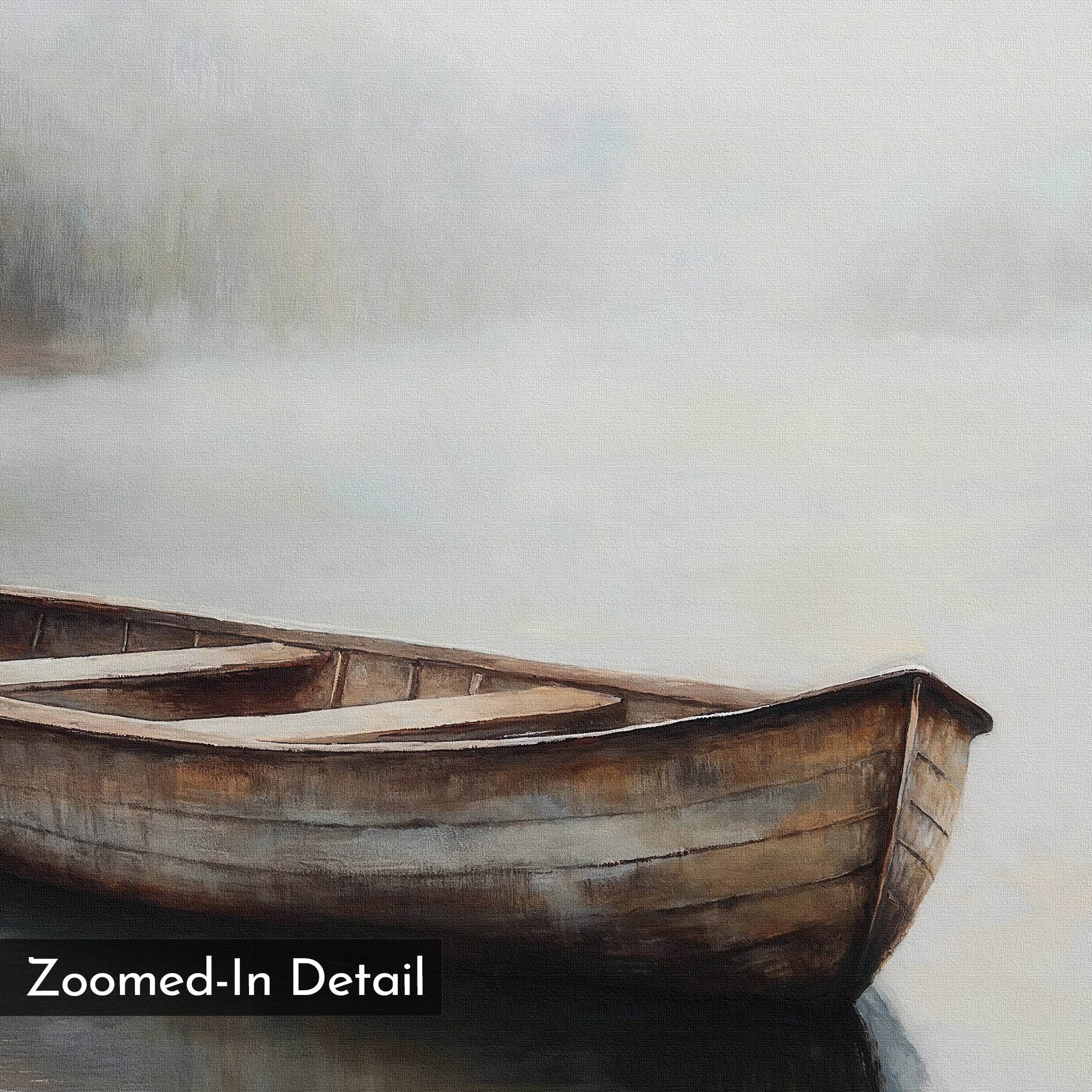 Whisper of the Still Lake – earthy brown vintage canvas wall art print by Aspire Prints