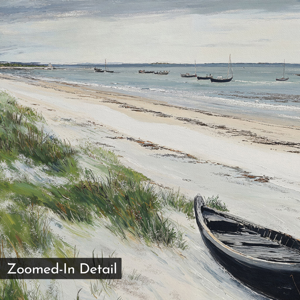 Where the Tide Forgets – blue vintage canvas wall art print by Aspire Prints